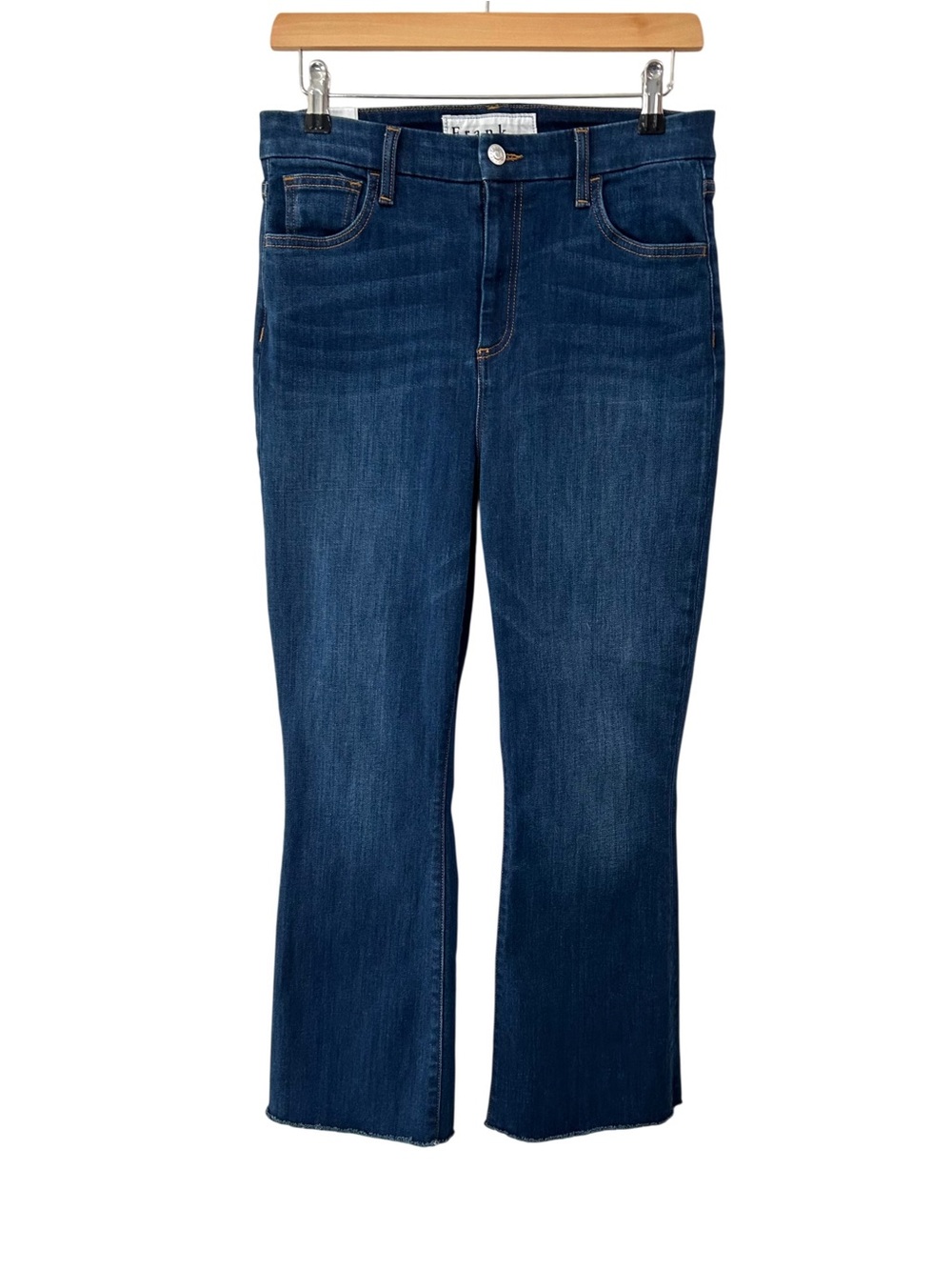 Frank & Eileen women’s Killian Crop Flare jeans 29 blue denim stretch